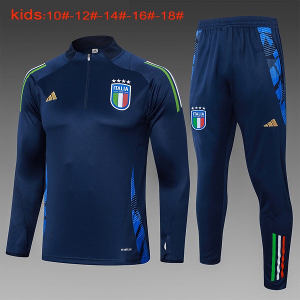 Niños Sudadera De Training Italia 2024 2025 Azul 3